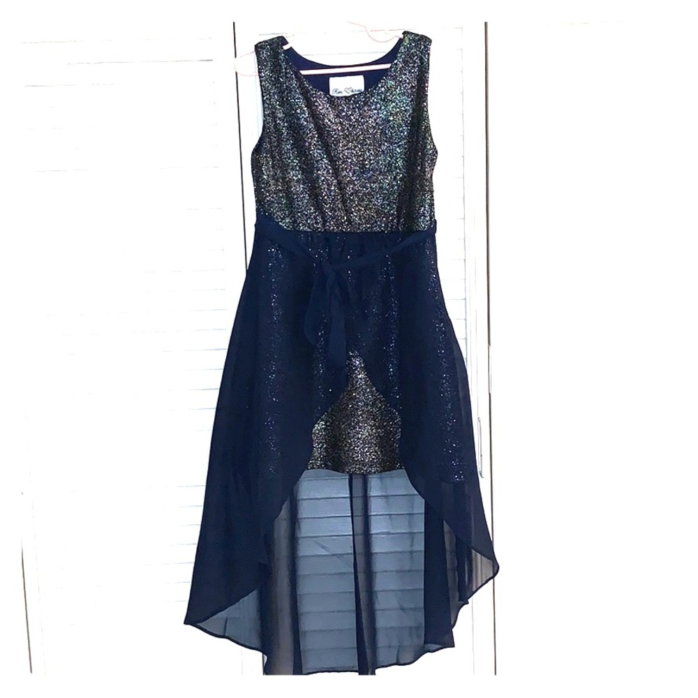 Navy Blue Long Short Dress